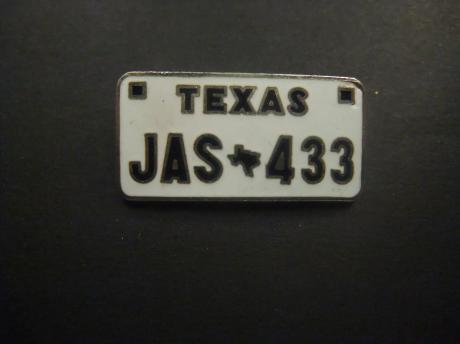 Texas staat in de Verenigde Staten nummerplaat JAS- 433